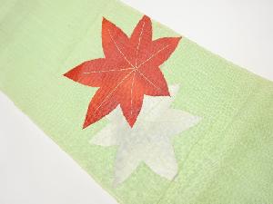 リサイクル　紅葉模様織り出し夏用名古屋帯